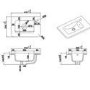 400mm Light Grey Cloakroom Vanity Unit with Basin - Portland