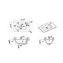 400mm Grey Wall Hung Cloakroom Vanity Unit with Basin - Portland