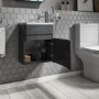 410mm Dark Grey Wall Hung Cloakroom Vanity Unit with Basin - Portland