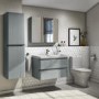 800mm Light Grey Wall Hung Vanity Unit with Basin - Portland