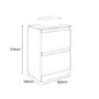 600mm Light Grey Freestanding Countertop Vanity Unit with Basin - Portland