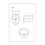 600mm Light Grey Freestanding Countertop Vanity Unit with Basin - Portland