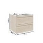 600mm Light Wood Effect Wall Hung Vanity Unit with Basin - Boston