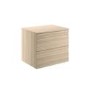 600mm Wall Hung 2 Drawer Vanity Unit Light Oak - Boston