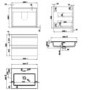 600mm Wall Hung 2 Drawer Vanity Unit Light Oak - Boston