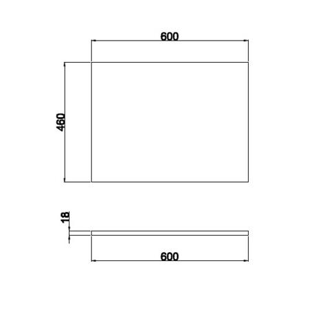 600mm Wall Hung 2 Drawer Vanity Unit Light Oak - Boston