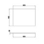600mm Wall Hung 2 Drawer Vanity Unit Light Oak - Boston