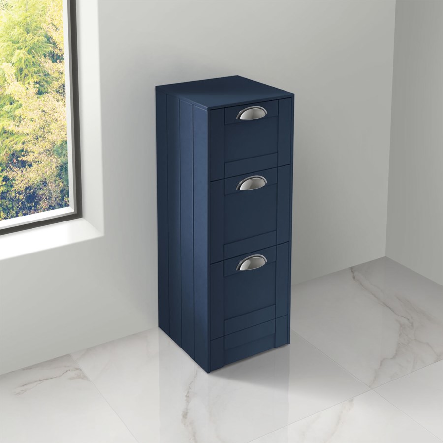 350mm Floor Standing Storage Unit - 3 Drawer Unit Traditional Handles - Nottingham Range