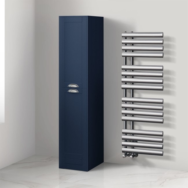 1400mm Floor Standing Storage Unit - Indigo Blue 2 Door Unit Traditional Handle - Nottingham Range