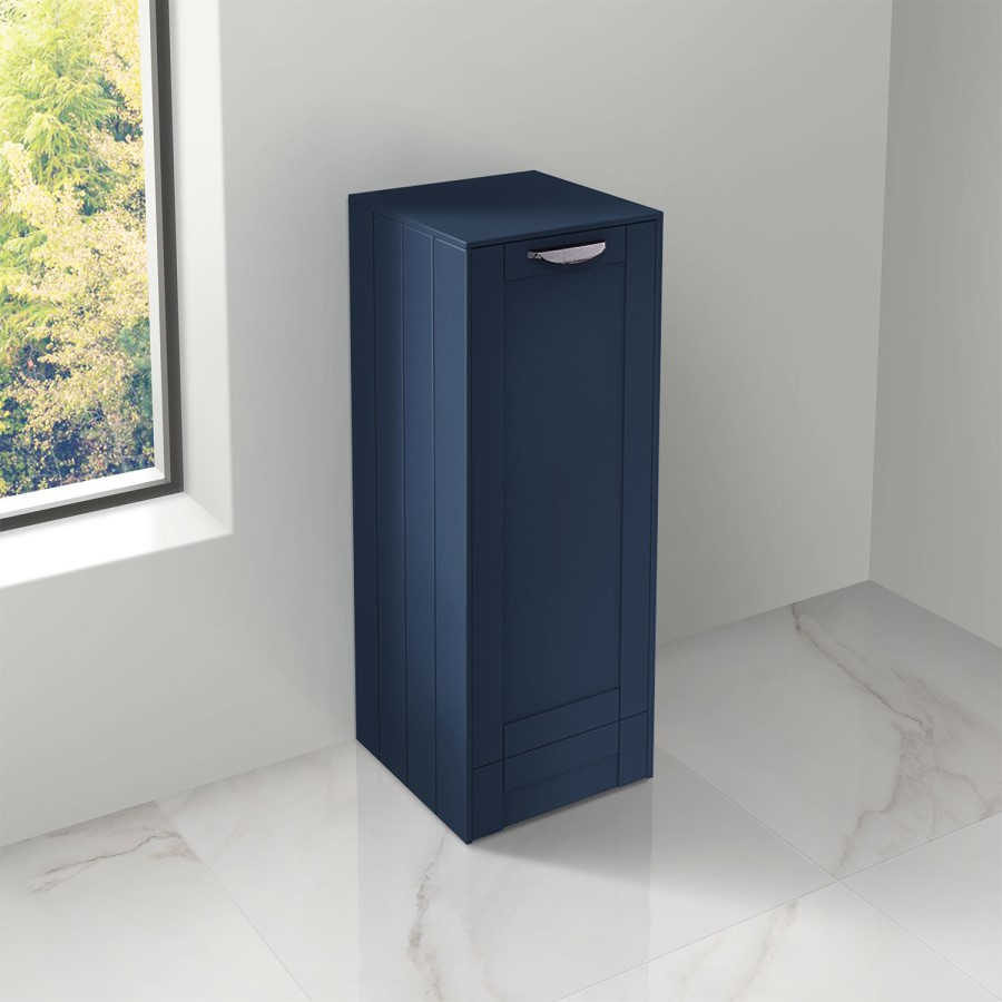 Nottingham 300mm Floor Standing Storage Unit Indigo Blue Single Door Modern Handle