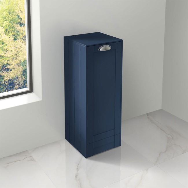 300mm Floor Standing Storage Unit - Indigo Blue Single Door Traditional Handle - Nottingham Range