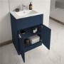 600mm Floorstanding Vanity Unit with Basin - 2 Door - Indigo Blue - Nottingham Range