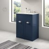 600mm Floor Standing Basin Vanity Unit - Double Door Indigo Blue - Nottingham Range