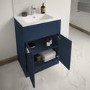 600mm Floor Standing Basin Vanity Unit - Double Door Indigo Blue - Nottingham Range