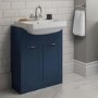 700mm Vanity Unit 2 Door with Semi Inset Basin Blue - Nottingham