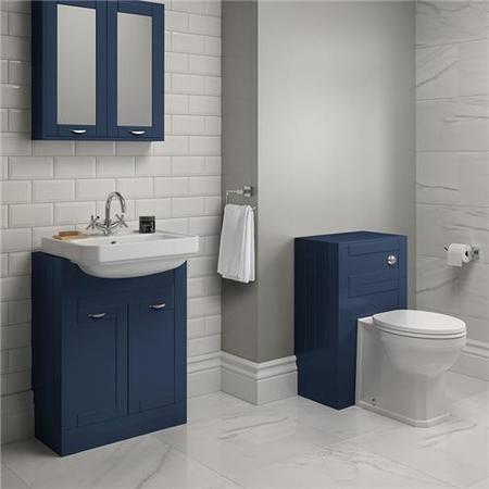 700mm Vanity Unit 2 Door with Semi Inset Basin Blue - Nottingham