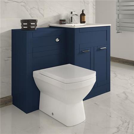 Traditional Combination Unit - Modern Handles- Indigo Blue - Tabor back to Wall Toilets - Nottingham Range