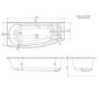 Brooklyn Spacesaver Left Hand Shower Bath with Shower Screen - 1690 x 690mm