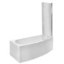 Brooklyn Spacesaver Left Hand Shower Bath Suite with Addison Toilet and Basin