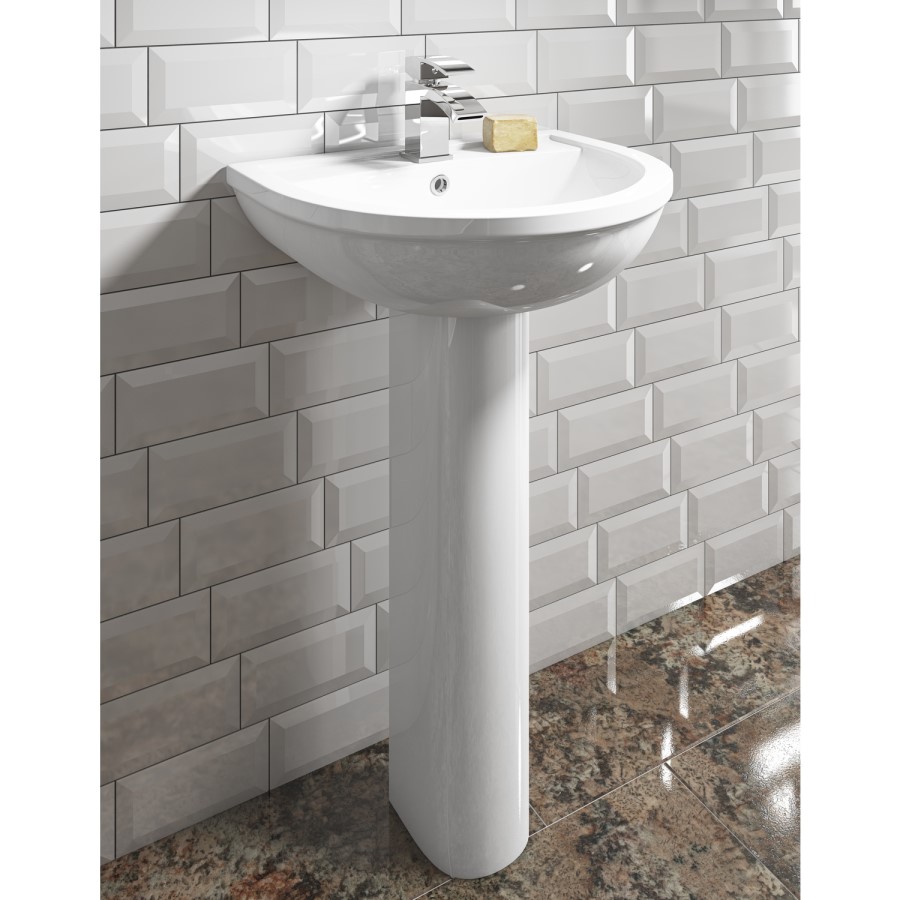 Brooklyn Spacesaver Left Hand Shower Bath Suite with Addison Toilet and Basin
