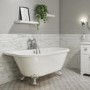 Traditional Back To Wall Bath with Chrome Feet - 1685 x 780mm