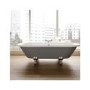 Grey Freestanding Straight Bath with Chrome Feet - L1700 x W750mm - Nottingham
