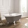 Nottingham 1700 x 750 x 450 Straight Freestanding Dove Grey Bath with White Feet
