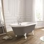 Nottingham 1700 x 750 x 450 Straight Freestanding Dove Grey Bath with White Feet