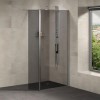 1850 x 800mm Walk-In Enclosure with Return Panel Smoked Glass - Neptune