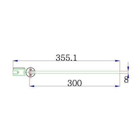 1850 x 800mm Walk-In Enclosure with Return Panel Smoked Glass - Neptune