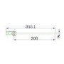 1850 x 800mm Walk-In Enclosure with Return Panel Smoked Glass - Neptune