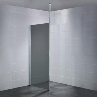 Neptune 900mm Smoked Glass Walk in Screen with Ceiling Post