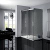 800 x 1200mm Smoked Glass Sliding Door Left Hand Shower Enclosure - Neptune