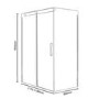800 x 1200mm Smoked Glass Sliding Door Left Hand Shower Enclosure - Neptune