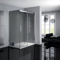 800 x 1200mm Smoked Glass Sliding Door Right Hand Shower Enclosure - Neptune 800 x 1200mm Smoked Glass Sliding Door Right Hand Shower Enclosure - Neptune