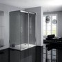 800 x 1200mm Smoked Glass Sliding Door Right Hand Shower Enclosure - Neptune
