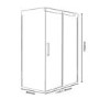800 x 1200mm Smoked Glass Sliding Door Right Hand Shower Enclosure - Neptune