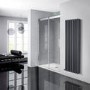 Chrome Sliding Shower Door Left Hand 1400 - Neptune