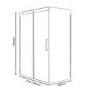 Sliding Door Shower Enclosure Right Hand 900 x 1400mm - 8mm Smoked Glass - Neptune Range