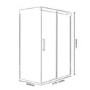 Sliding Door Right Hand Shower Enclosure 800 x 1400mm - 8mm Smoked Glass- - Neptune Range
