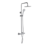 Chrome Mixer Shower with Freestanding Bath and Basin Tap Set - Arissa