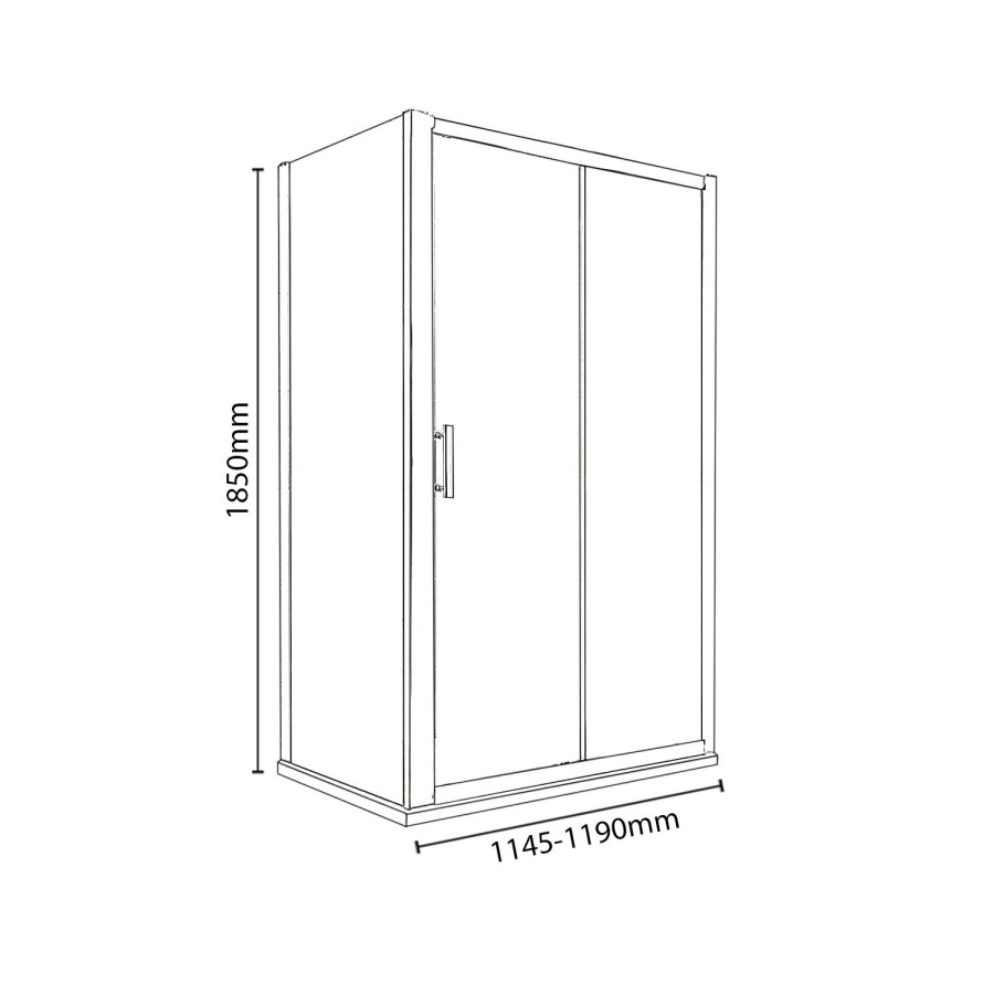 Premier 1200 x 800 Sliding Door Enclosure