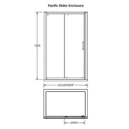 Pacific 1100mm Single Sliding Door