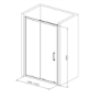 1200 x 800mm Rectangular Sliding Shower Enclosure - Vega