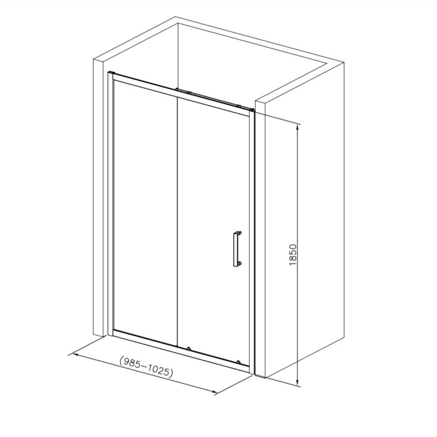 1200 x 800mm Rectangular Sliding Shower Enclosure - Vega