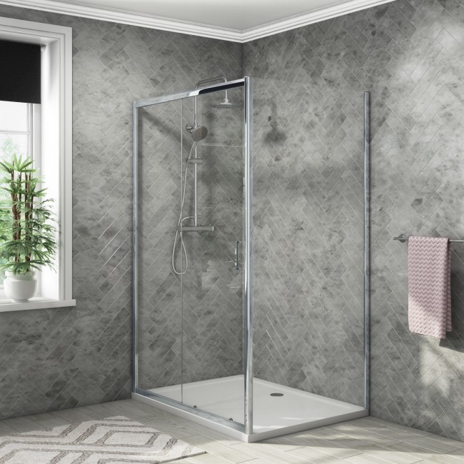 1200 x 900mm Sliding Door Shower Enclosure - Vega