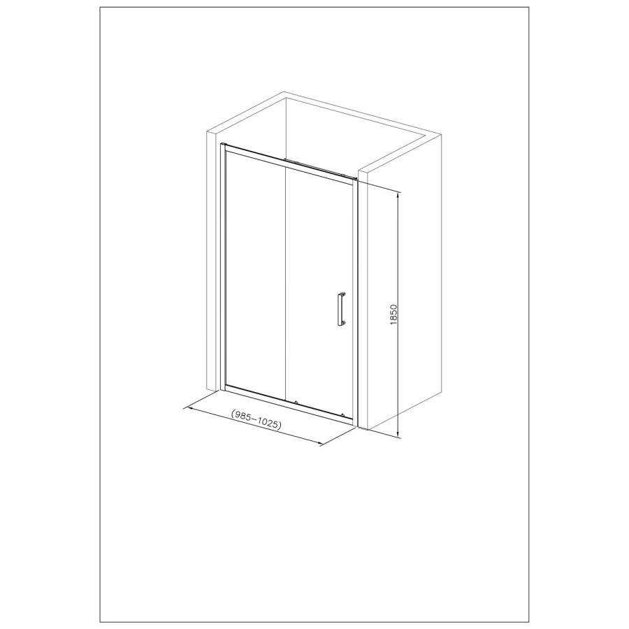 Sliding Door Enclosure 1200mm with Tray & Waste Rina Riser Rail Kit & Thermostatic Valve - Vega Range