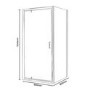 800 x 800mm Square Pivot Shower Enclosure with Tray - Vega