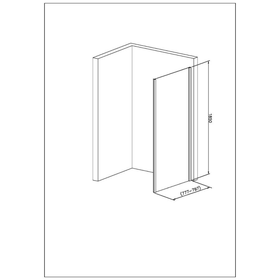 900mm Pivot Door Shower Enclosure - Vega