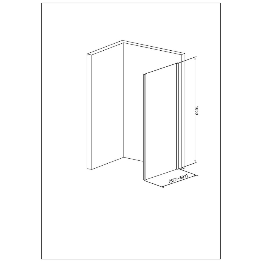 900mm Square Pivot Shower Enclosure - Vega